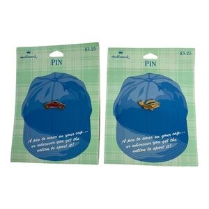 Hallmark Vintage Hat Pins Bundle Red Sports Car/Fish New on Card